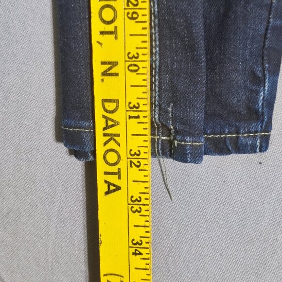 Blue notes Zack Slim Straight Jeans men's sz 30X32 dark washed ink blue low rise - Picture 13 of 14